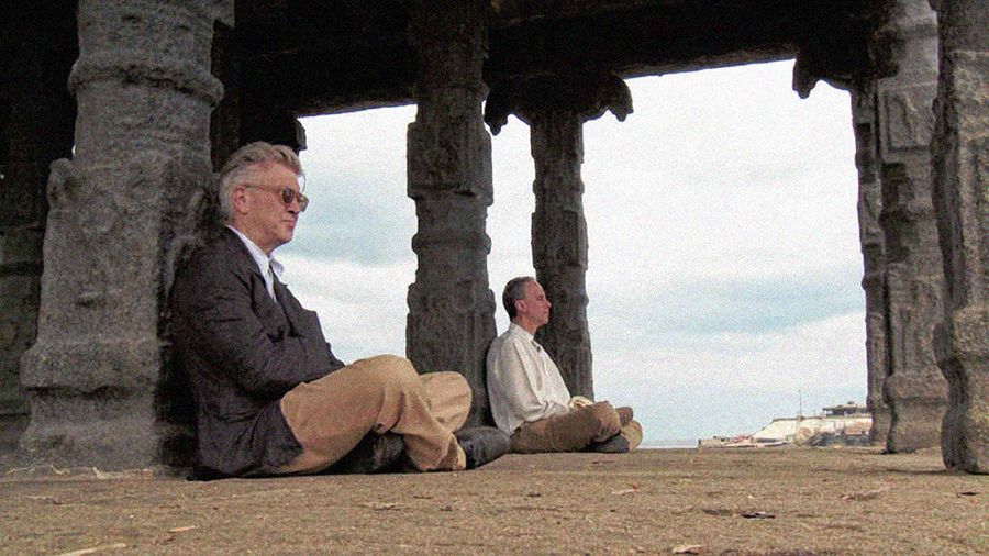 David Lynch practicing Transcendental Meditation in India