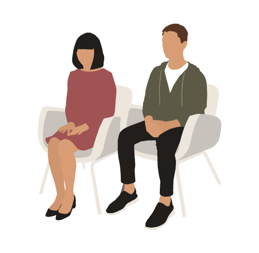 Couple sitting in chairs practicing Transcendental Meditation